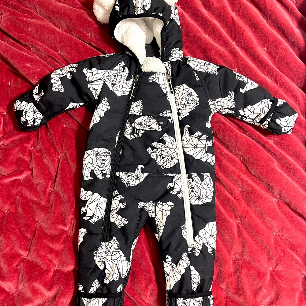 Obermeyer, baby snowsuit. Size: 3-6 month. Worn one time. Looks brand new.